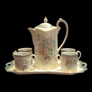Antique RS Suhl Prussia Germany Porcelain Tea/Chocolate Set
